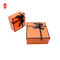 Màu cam bền Bowknot Các tông Hộp đóng gói quà tặng Hộp lưu trữ hình chữ nhật Các tông