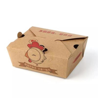 Hộp giấy dùng một lần Take Away Matt Lamination Bao bì thực phẩm bong bóng kraft