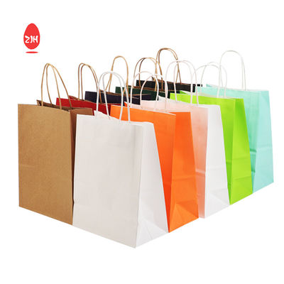 Túi đóng gói quà tặng 3x8,5 inch SGS Quần áo Đóng gói Túi giấy Kraft có tay cầm
