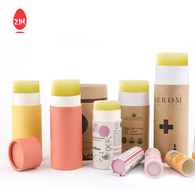 Chất khử mùi CMYK Ống xi lanh có thể phân hủy sinh học Hộp các tông Ống son môi