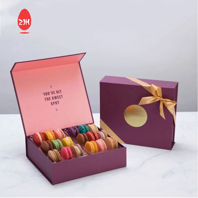 Hộp đựng thực phẩm dùng một lần sang trọng 11cm Bao bì hộp Macaron màu hồng