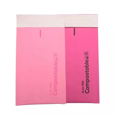 Hộp thư giấy kraft tái chế thùng carton SGS thân thiện với môi trường Màu hồng đôi thư bong bóng giấy kraft