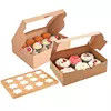Món tráng miệng bánh quy sang trọng Hộp đóng gói có thể tái sử dụng Hộp đựng bánh cupcake Hộp giấy có chèn