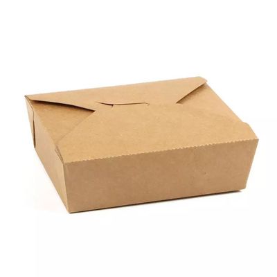 Hộp giấy dùng một lần Take Away Matt Lamination Bao bì thực phẩm bong bóng kraft