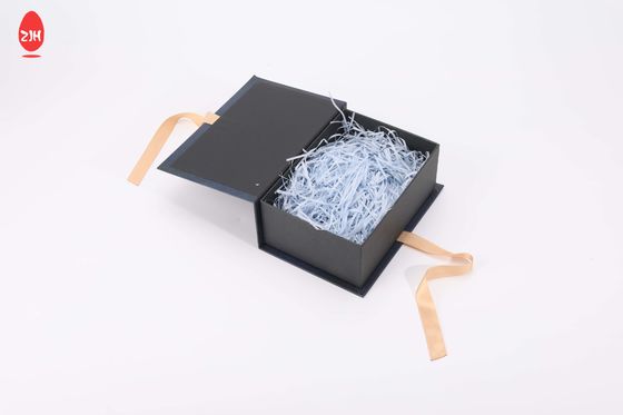 Ribbon Xử lý Hộp quà tặng từ tính sang trọng Gấp Logo tùy chỉnh Cứng cứng