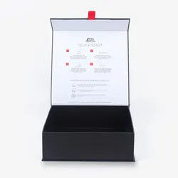 Ribbon Postal Magnet Hộp quà tặng cho áo khoác sáng bóng UV Matte Black Quần áo Handmade
