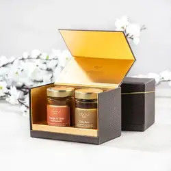Thủ công trà bưởi mật ong hộp giấy hộp nước sốt nóng sang trọng chai mứt hộp đóng gói